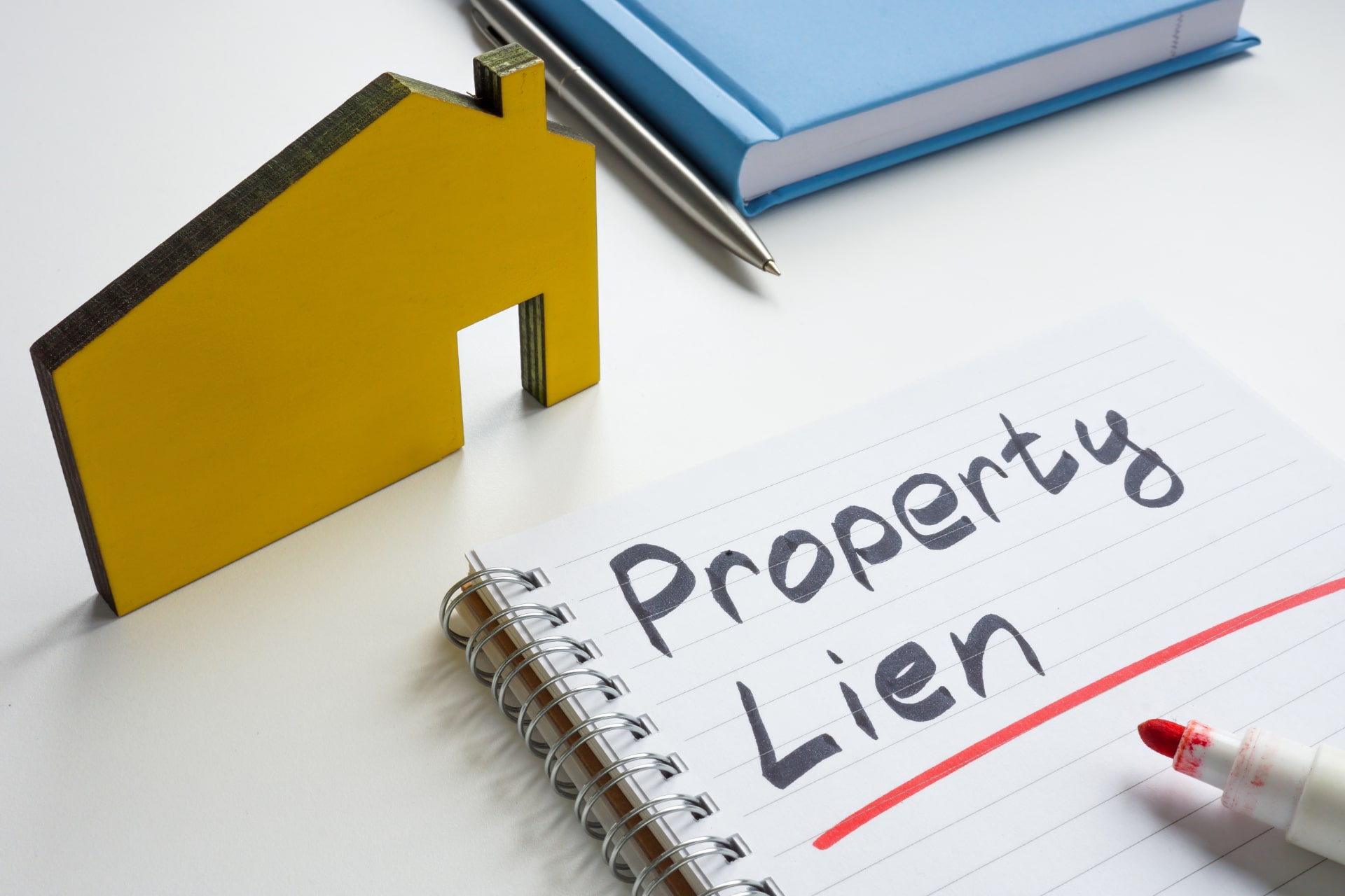 Property lien stock image